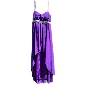 Eureka Purple Formal Dress 2X Empire Waist w Embellishments